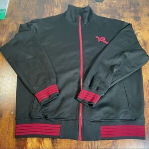 Rocawear Track Jacket Zipper Front‎ Pockets Black XL  Pre-Owned